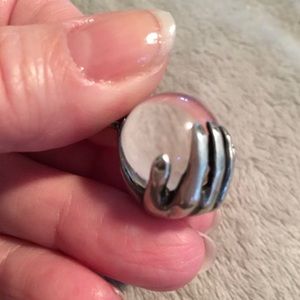Vintage SterlingSilver Pools of Light Crystal Ball